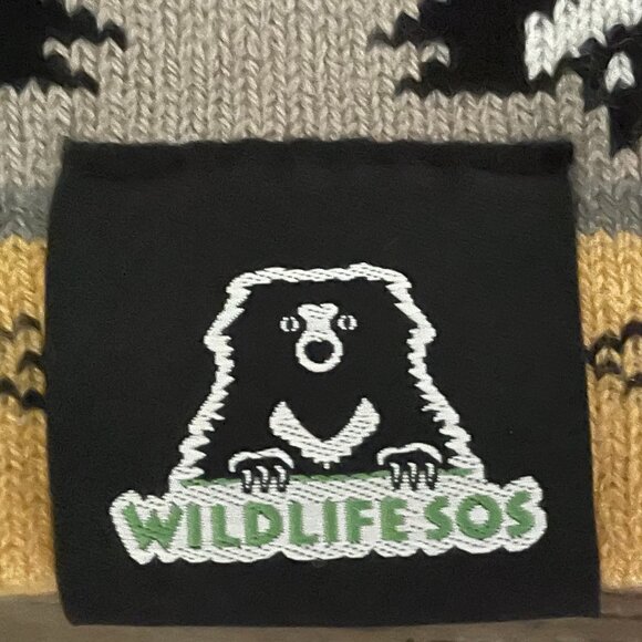 Wildlife SOS Reversible Knit Beanie – Elephant & Sloth Bear Design - Picture 8 of 9